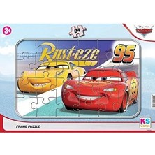 KS Games 24 Parça Cars Arabalar Frame Puzzle - Çocuklar Için Eğitici Yapboz