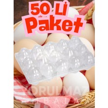 Yorulmaz Ambalaj 🥚🥚🥚 15 ’ Li Plastik Yumurta Viyolü – Dayanıklı ve Hijyenik Paketleme 50 Adet