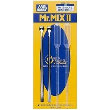 Mr.hobby Gt-28 0.3cc.metal Boya Karıştırma Kaşığı (2 Adet) ve Uzun Damlalık Pipet (2 Adet)