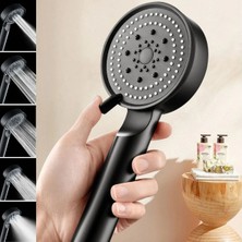Twin Store® 5 Fonksiyonlu Yüksek Basınçlı Ayarlanabilir Siyah Duş Başlığı