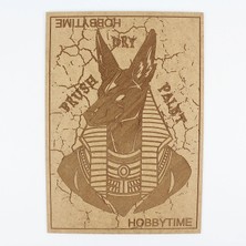 Anubis Motifli Drybrush Paleti, Mdf Üzeri Lazer Kazıma, 21X30 Cm.