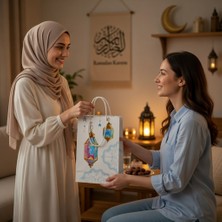 Dodomar Ramazan Temalı Hediyelik Karton Çanta 26X40X8 cm Iftar ve Dağıtım Için