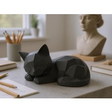MakinoLab Uyuyan Kedi Figürü (3d)