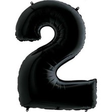 Dodomar 2 Rakam Folyo Balon Siyah 40INC 100CM