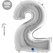 Dodomar 2 Yaş Gümüş Folyo Balon 40INC 100CM