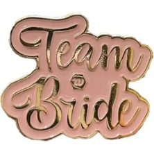 Dodomar Team Bride Yaka Rozeti Pembe Üzeri Gold Yazılı Bekarlığa Veda Parti Aksesuarı
