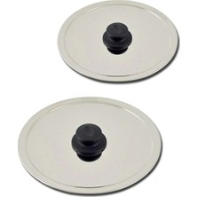 abnturk 2 Adet Paslanmaz Çelik Balık Tavası Kapağı Net Ölçüleri 27 ve 33CM Enkalite Kromajlı Çelikten Üretim