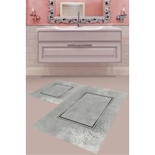 Mabeba Tekstil Dijital Baskı Yıkanabilir Kaymaz Taban Modern Banyo Paspası