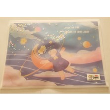 Modellino Körüklü Dosya Tek Gözlü Space Travel - Star Girl - Perfect Hello Cat Desenli Kalın Pvc Çıtçıtlı Dosya