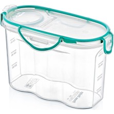 Twin Store® Kilitli Kapaklı Contalı Hava,su Sıvı Geçirmez 1,2 Litre Erzak Saklama KABI-SA580