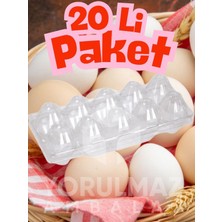 Yorulmaz Ambalaj 🥚 10’lu Şeffaf Yumurta Viyolü – Dayanıklı ve Hijyenik Yumurta Kabı 20 Adet