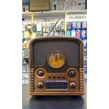 TeknoBeyza Nns NS-7211BT Retro Tasarım Nostaljik Radyo - Bluetooth, Usb/tf Kart Mp3 Çalar, Analog Saatli
