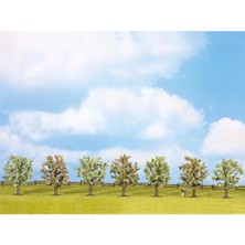 Noch 25092 Beyaz Çiçekli Meyva Ağaçları, 8 Cm. 7 Adet, Diorama Malzemesi