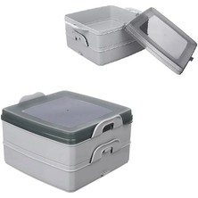 Twin Store 2 Katlı Kapaklı Saklama Kabı- Beslenme Kabı- Sefer Tası Diyet Kabı