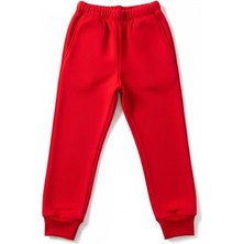 Evavi Çocuk Baskısız Düz Kırmızı Eşofman Altı