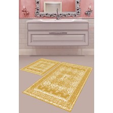 Mabeba Tekstil Dijital Baskı Yıkanabilir Kaymaz Taban Modern Banyo Paspası