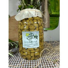 Aydın Yöresi (Çekiçte) Eğri Çekirdek Cinsi Sofralık Tatlandırılmış Kırma Yeşil Zeytin (2 Kg)
