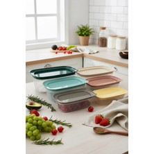 Evle 6 Parça Plastik Saklama Kabı Seti