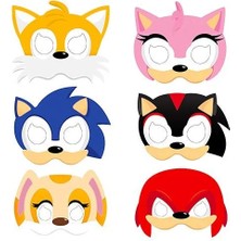 Dodomar Maske 6 Lı Sonic Kirpi Kağıt Maske