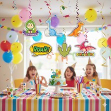 Dodomar Dinozor Temalı Asmalı Tavan Süsü 6 Adet Çocuk Doğum Günü Parti Dekoru