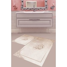 Mabeba Tekstil Dijital Baskı Yıkanabilir Kaymaz Taban Modern Banyo Paspası