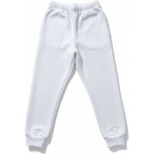 Evavi Çocuk Baskısız Düz Beyaz Eşofman Altı