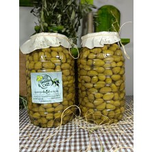 Aydın Yöresi (Çekiçte) Eğri Çekirdek Cinsi Sofralık Tatlandırılmış Kırma Yeşil Zeytin (2+2 Kg)