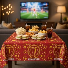 Dodomar Champion Sarı Kırmızı Galata Gs Masa Örtüsü 120X180 cm Parti