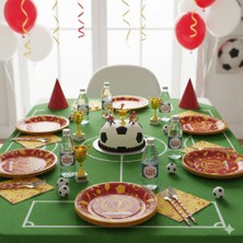 Dodomar Champion Temalı Sarı Kırmızı Tabak 23 cm 8'li Doğum Günü Parti Tabağı