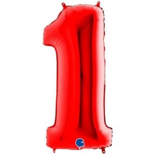 Dodomar 1 Yaş Kırmızı Folyo Balon 100X35CM