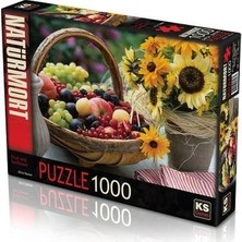 KS Games 1000 Parça Fruit And Sunflower Puzzle - Koleksiyonluk Yapboz