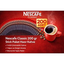 Bezos Nescafe Classic 2 gr Stick Hazır Kahve 200 Adet %100 Çözünebilir Yoğun Aromalı Ekonomik Paket