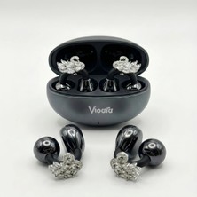 Charmlı Kablosuz Kulaklık - Klips Tasarımlı Bluetooth Kulaklık, Enc Gürültü Engelleme, 2 Silwer Swan