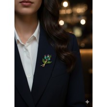 Duru Bags Wallet Çiçek Broş