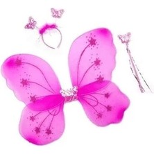 EkoAlışverişDünyam Gösteri Kelebek Kanadı (3 Parça)-Fuşya