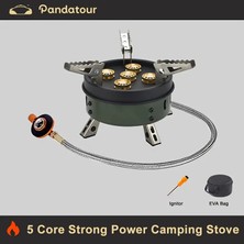 Nurcamp Beş Gözlü Portatif Ocak Siyah