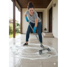 Primeaks 120 cm Profesyonel Temizlik Fırçası - Dayanıklı Sap ve Güçlü Kıllar