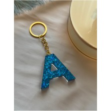 Hercy A Harfli Epoksi Reçine Anahtarlık