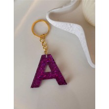 Hercy A Harfli Epoksi Reçine Anahtarlık