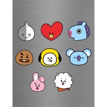 ADA 3D BT21 Bts Grubu Karakterleri Tata Chimmy Cooky Figürlü Süs Buzdolabı Magneti