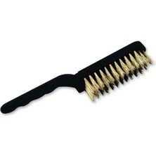 Sani Tel Fırça, No:6, El Tipi Pvc Saplı, Galvaniz, Sarı, 0.3 mm