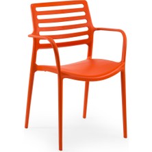 Tilia Louise-XL Polipropilen Kollu Sandalye Portakal - Bahçe, Balkon, Dış Mekan, Kafe, Restoran İçin