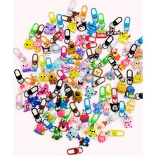 ÖZ OFİS 4 Adet-Kawaii Kuromi Stitch Capybara Labubu Cinnamoroll Temalı - Fermuar Süsü - Çanta Süsü