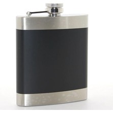 EkoAlışverişDünyam Paslanmaz Çelik Tekli 7 Oz Matara Siyah