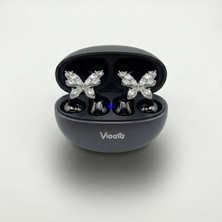 Kelebek Charmlı Kablosuz Kulaklık - Bluetooth Kulak Içi Kulaklık, Gürültü Engelleme, 2 Butterfly