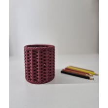 Yerli Plastikler Elsa Hasır Desenli Masa Üstü Kalemlik