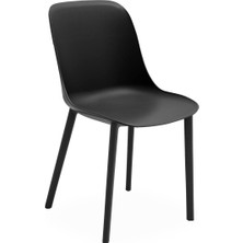 Tilia Shell-P Polipropilen Sandalye Siyah - Bahçe, Balkon, Dış Mekan, Kafe, Restoran İçin
