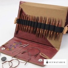 KnitPro Ginger Grande Özel Kısa Değiştirilebilir Misinalı Şiş Seti - 10 cm (13 Çift Şiş)