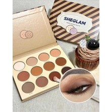 Sheglam Smart Cookie 12 Renkli Parıltılı Mat Göz Farı Paleti Kahverengi Dumanlı Ultra Pigmentli