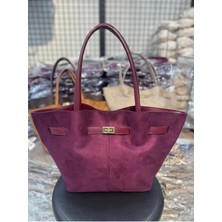 Kadın Çok Renkli Süet Omuz Çantası